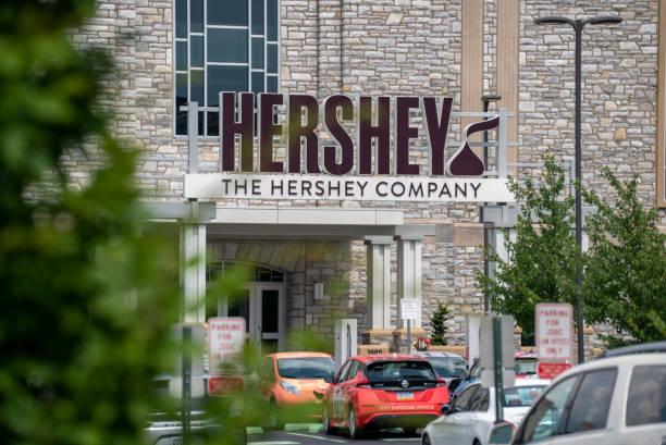 Hershey, Pennsylvania, USA – July 01, 2022: Hershey chocolate corporate headquarters located in Hershey, Pennsylvania.