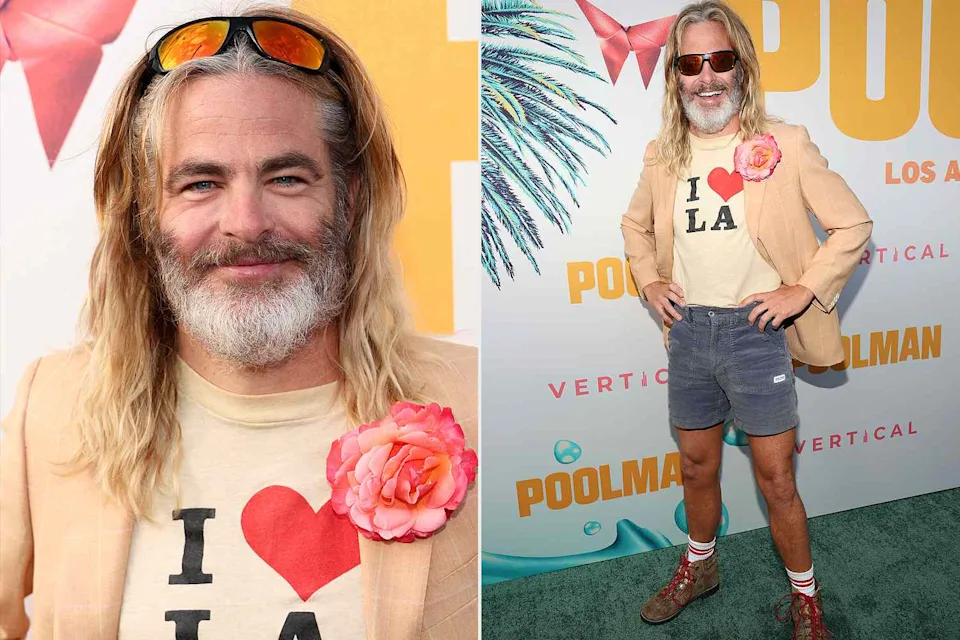 Chris Pine transforms into his Poolman character